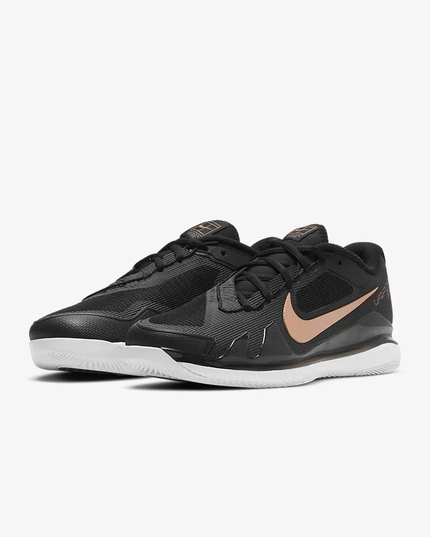 Nike Court Air Zoom Vapor Pro (Women's) - Black/White/Metallic Red Bronze 4 Nike Court Air Zoom Vapor Pro (Women's) - Black/White/Metallic Red Bronze - Image 4